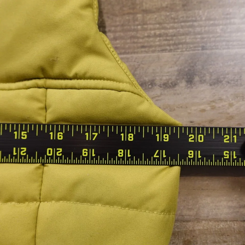 Nike Dew Tour Puffer‎ Vest Women’s Small Yellow Toggle Insulated